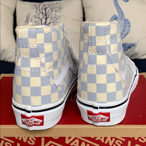 VANS SK8-HI TAPERED CHECKERBOARD Zenbl/TrWht WMNS - Picture 13 of 16